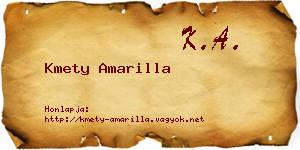 Kmety Amarilla névjegykártya